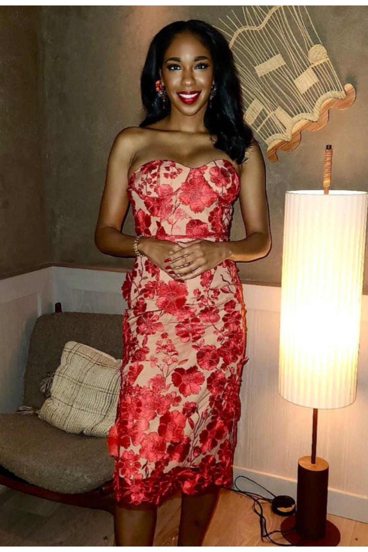 Scarlet Strapless Dress Scarlet Strapless Dress