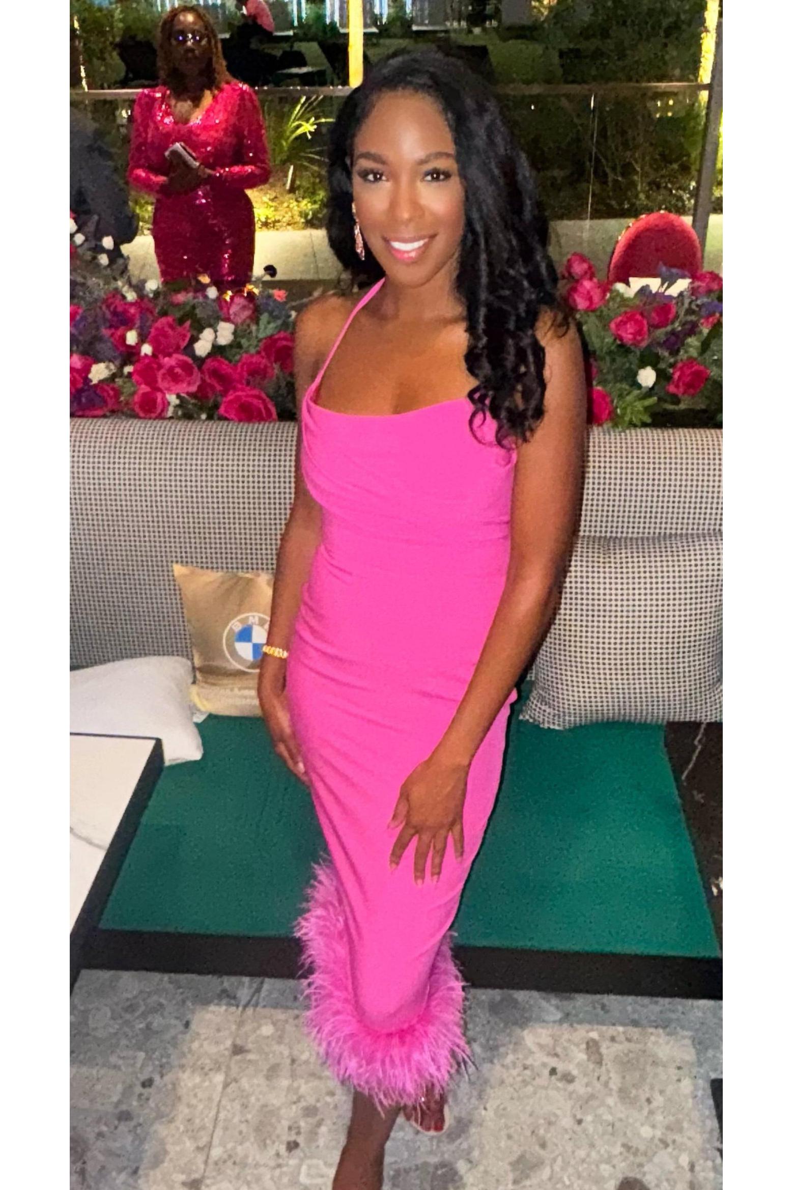 Ethereal Plumage Dress Pink / Medium