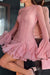 Celeste Ruffle Sheer Dress