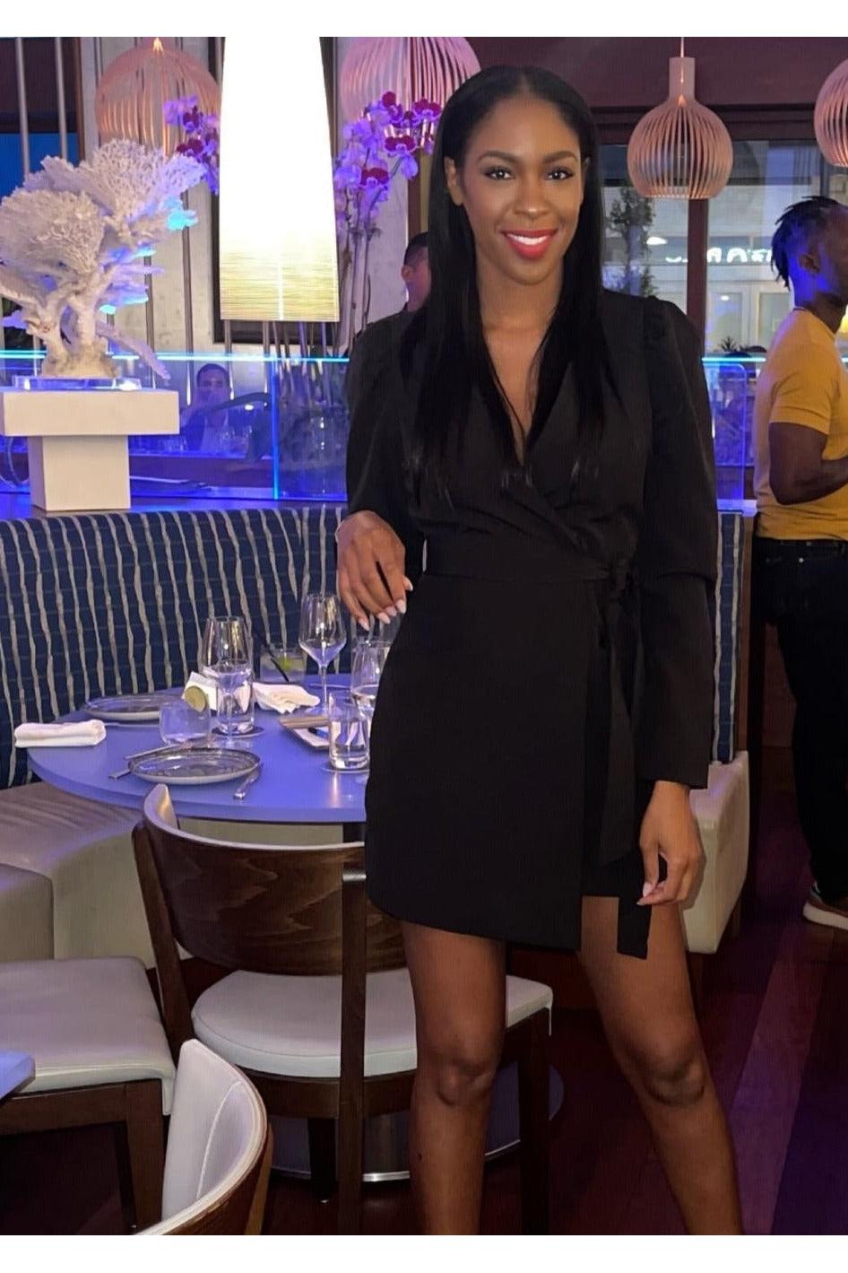 On The Move Mini Wrap Dress